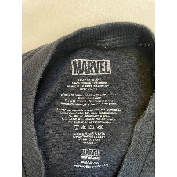 Marvel Deadpool Big Graphic T-shirt Men XXL Black Short Sleeve - Picture 4 of 5